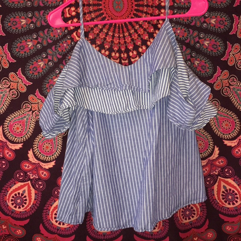 Striped Off The Shoulder Top